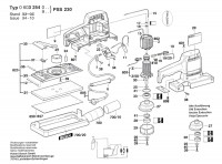Bosch 0 603 254 003 Pss 230 Orbital Sander 220 V / Eu Spare Parts